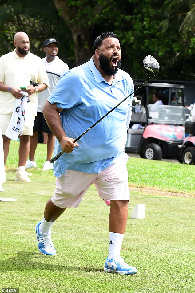 И еще один!  Турнир по гольфу проводился для фонда DJ Khaled We The Best Foundation;  DJ Khaled на своем турнире в четверг