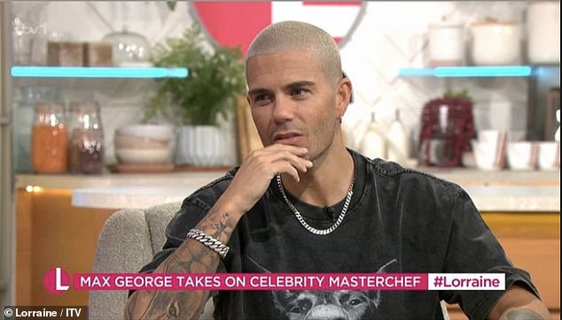 Продвижение шоу: бывший певец The Wanted Макс участвовал в последней серии кулинарного шоу BBC и в понедельник появился на Lorraine ITV, чтобы обсудить свое участие.
