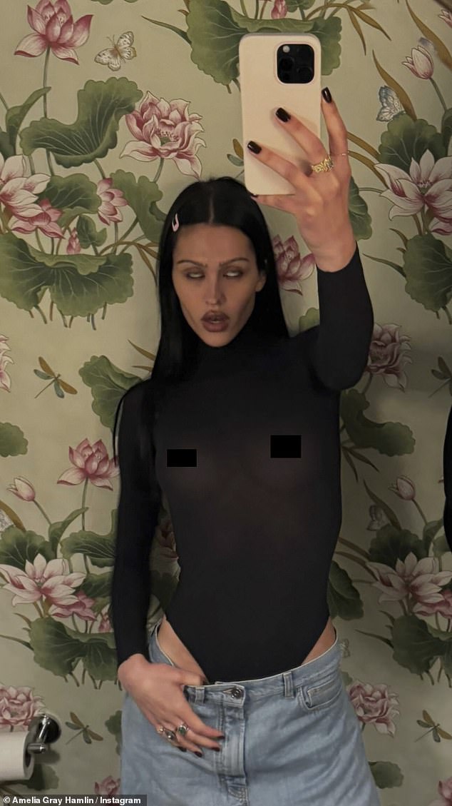 На этой неделе Амелия Грей Хэмлин зашла в свои истории в Instagram, чтобы поделиться еще одним пикантным снимком со своими 1,5 миллионами подписчиков.