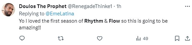 Пользователи X с нетерпением ждут возвращения Rhythm & Flow во второй сезон и разместили клипы с Эминемом, чтобы отпраздновать его появление в качестве гостя во время боевых раундов.