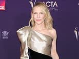 AACTA Awards 2024: номинантка на лучшую женскую роль Кейт Бланшетт излучает элегантность в атласном комбинезоне, присоединяясь к щеголеватому Саймону Бейкеру и гламурной Селесте Баркер на звездной красной дорожке на Золотом Берегу