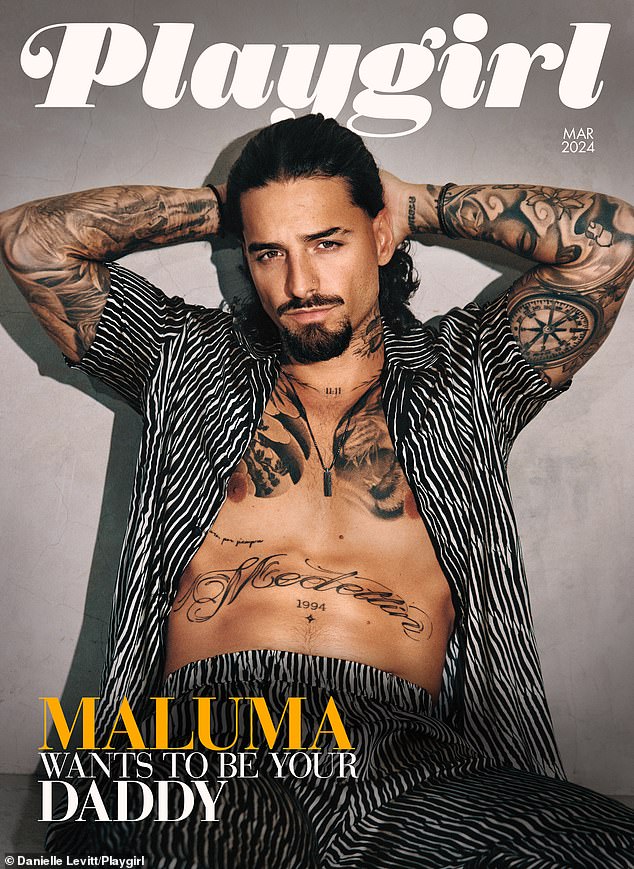 Малума - модель для обложки перезапуска журнала Playgirl.