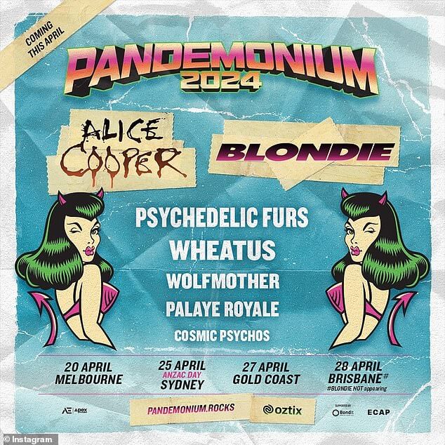 Разногласия на музыкальном фестивале Pandemonium Rocks вызвали возмущение фанатов его последним заявлением о том, что владельцам билетов не будет предоставлен полный возврат средств после серьезного изменения в составе.  (На фото: текущий состав фестиваля)