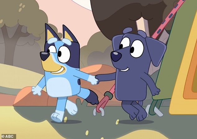 Один преданный поклонник Bluey даже предсказал, что в предстоящей широкоэкранной версии мирового телевизионного хита вернется столь любимый персонаж. На сайте Adult Bluey Fan в Facebook пользователь предположил, что в фильме, который еще не написан, скорее всего, будет фигурировать Жан Люк. На фото: очаровательный голубой лабрадор (справа) из эпизода «Кемпинг».