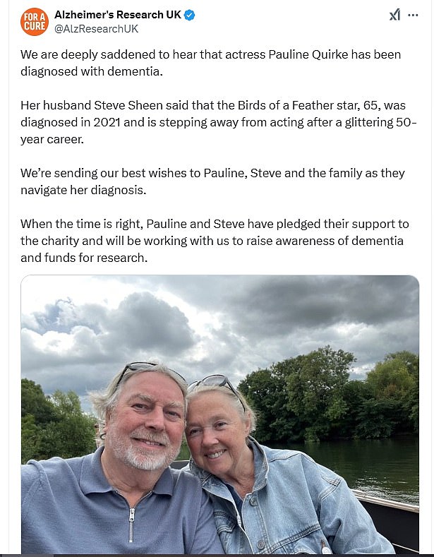Хилари Эванс-Ньютон, исполнительный директор Alzheimer's Research UK, сказала в своем заявлении: 