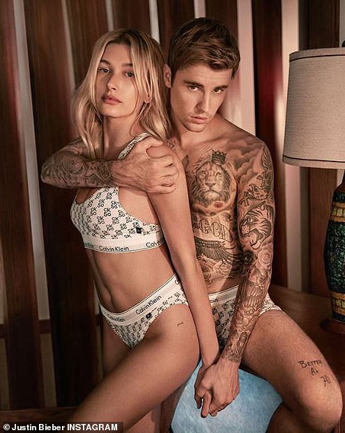 Джастин и Хейли Бибер снялись в рекламной кампании Calvin Klein через несколько дней после своей звездной свадебной церемонии в Южной Каролине в 2019 году