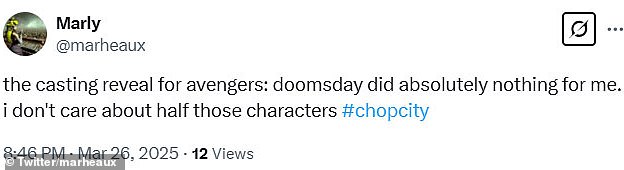Другие фанатики Marvel, похоже, не были впечатлены составом и огорчены тем, что некоторые ключевые персонажи заметно отсутствуют в нем